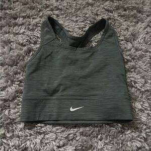 Gray Nike sports bra